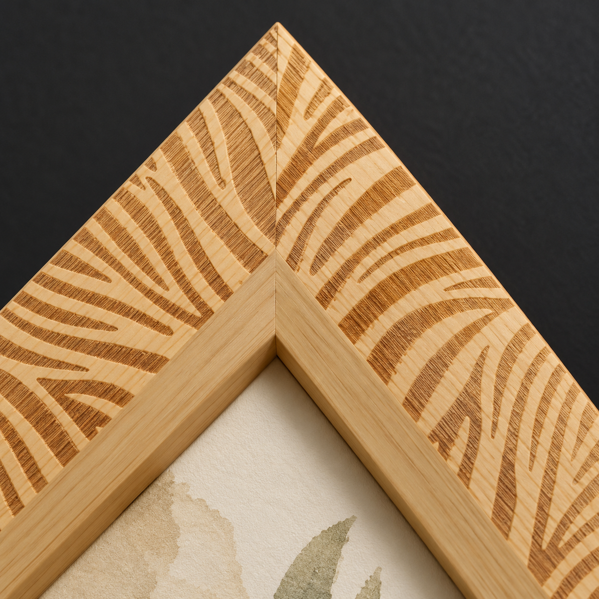 Moldura de madera grabada para marco MC146 – Kit de 4 piezas