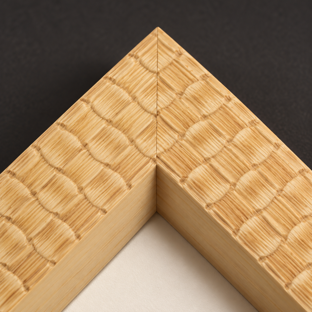 Moldura de madera grabada para marco MC147 – Kit de 4 piezas