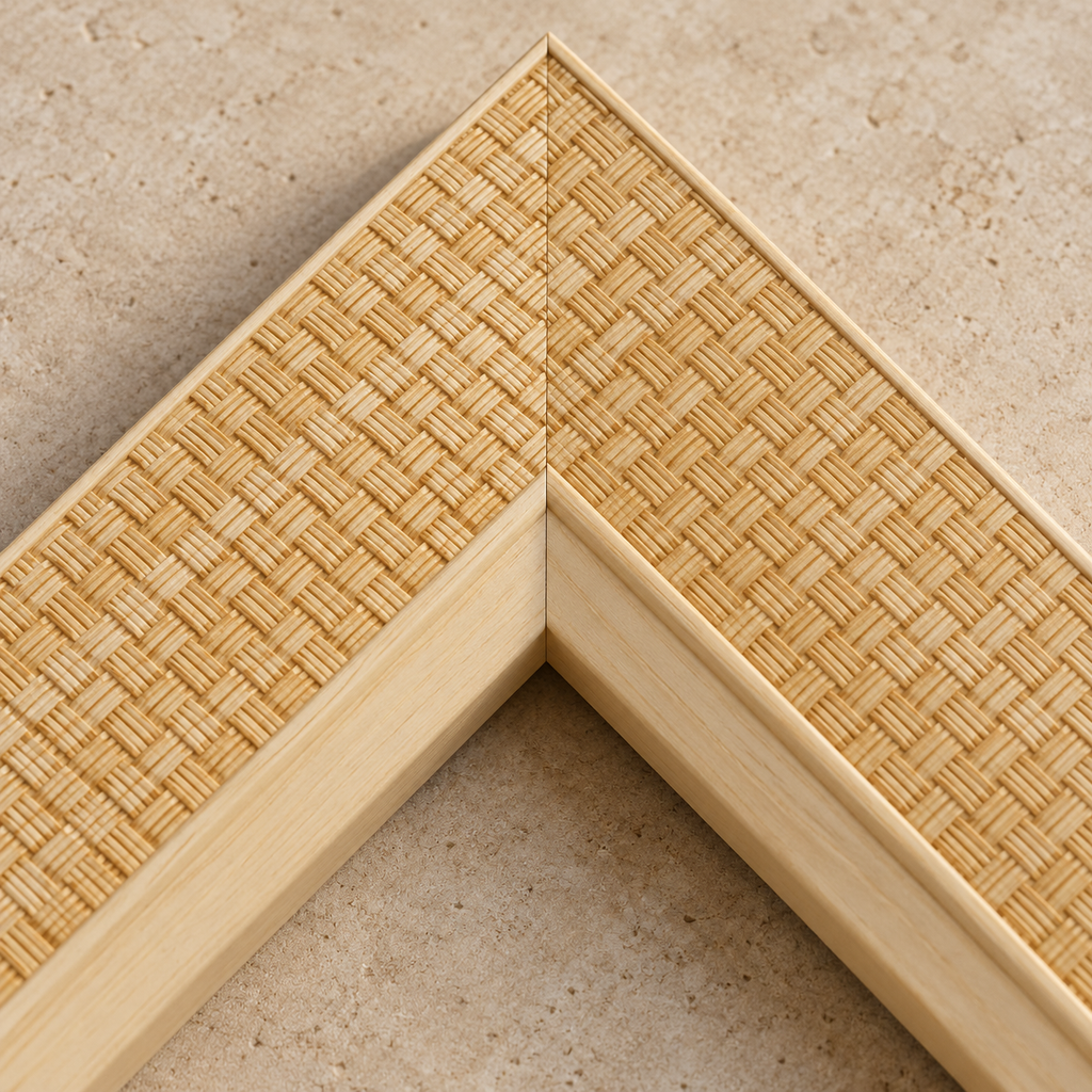 Moldura de madera grabada para marco MC142 – Kit de 4 piezas