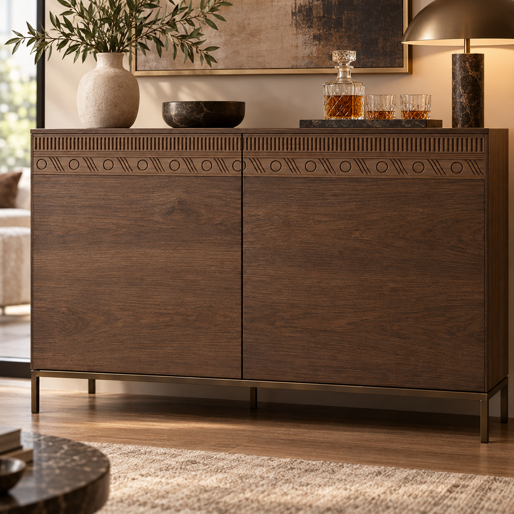 Moldura de madera grabada para mueble MM-76 – Kit de 4 piezas
