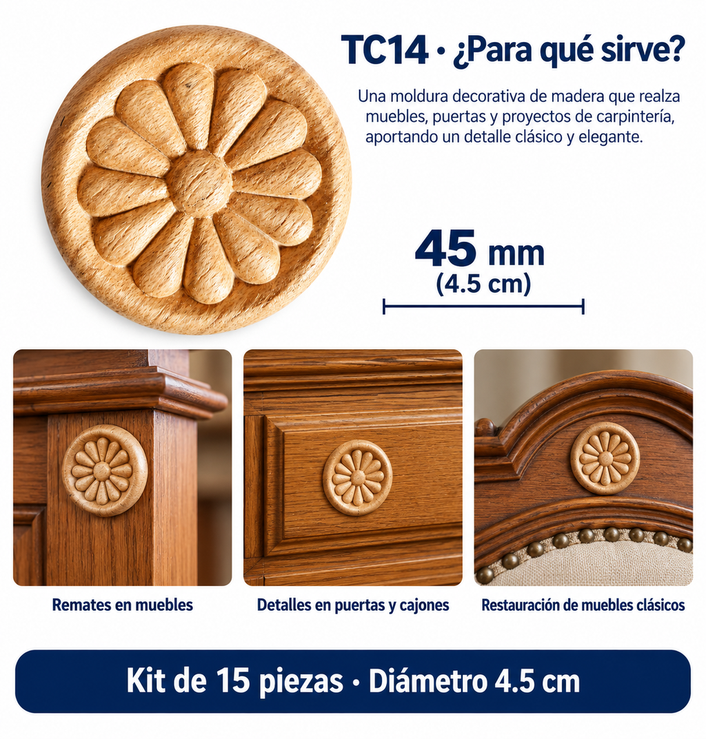 Kit de 15 Aplicaciones Decorativas TC14
