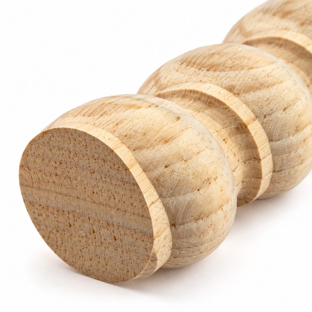 Kit 4 Bastones Trenzados T-16 de Madera | 55 cm c/u | Pino Natural para Proyectos DIY