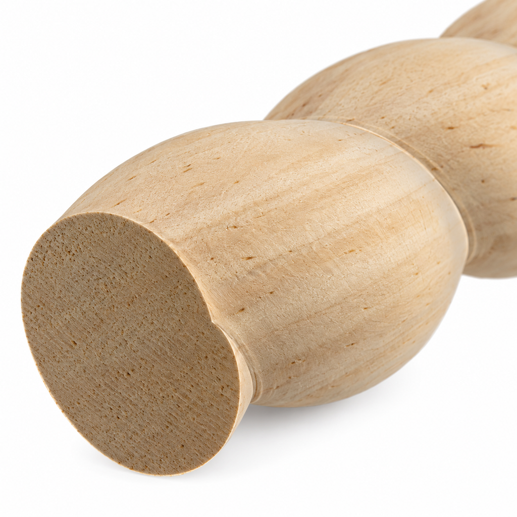 Kit 4 Bastones Trenzados T-15 de Madera | 55 cm c/u | Pino Natural para Proyectos DIY