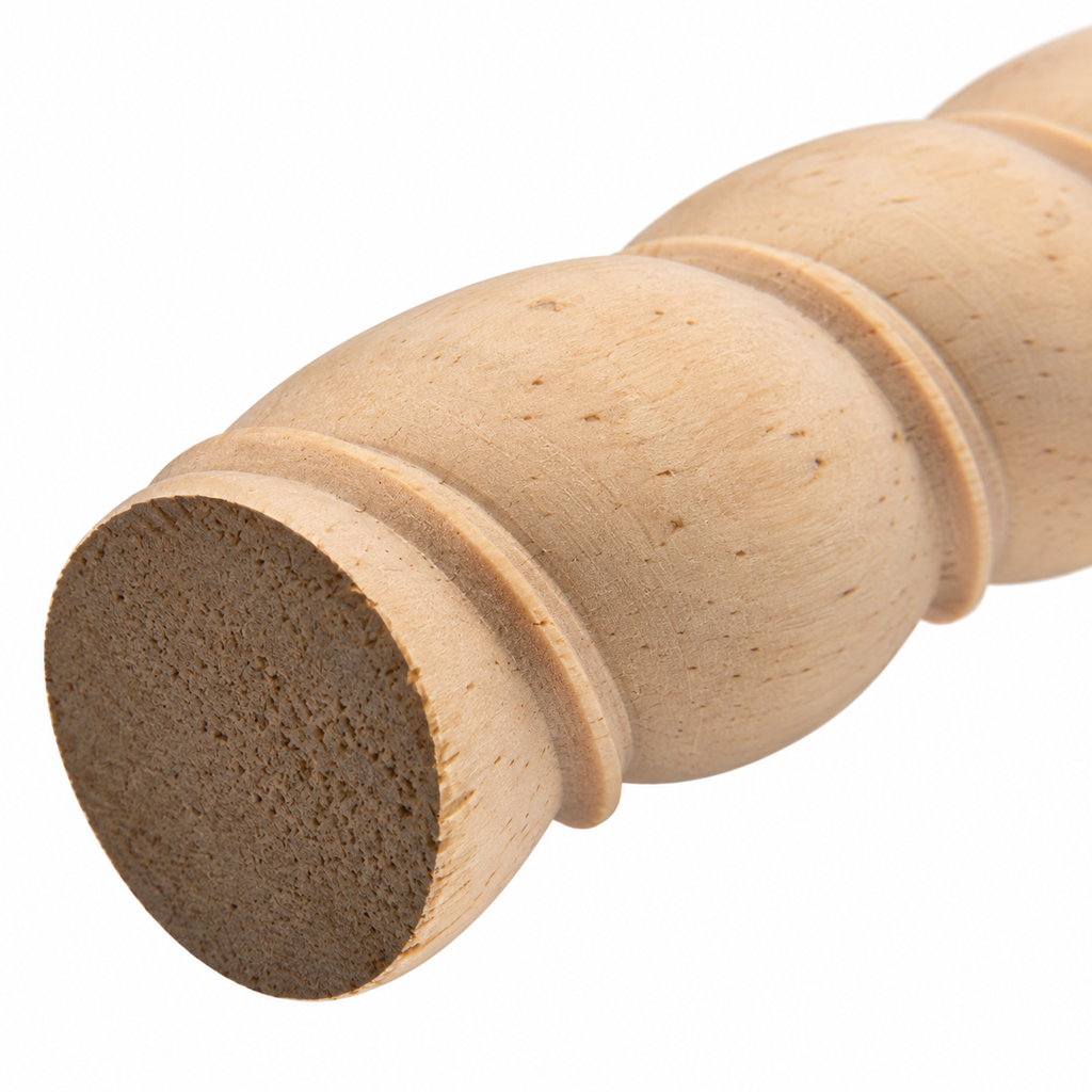 Kit 4 Bastones Trenzados T-14 de Madera | 55 cm c/u | Pino Natural para Proyectos DIY