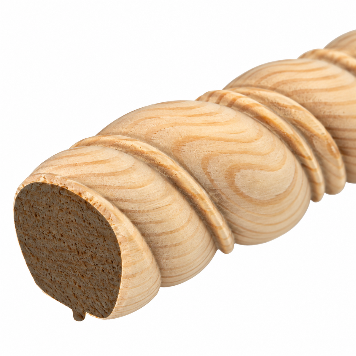 Kit 4 Bastones Trenzados T-12 de Madera | 55 cm c/u | Pino Natural para Proyectos DIY