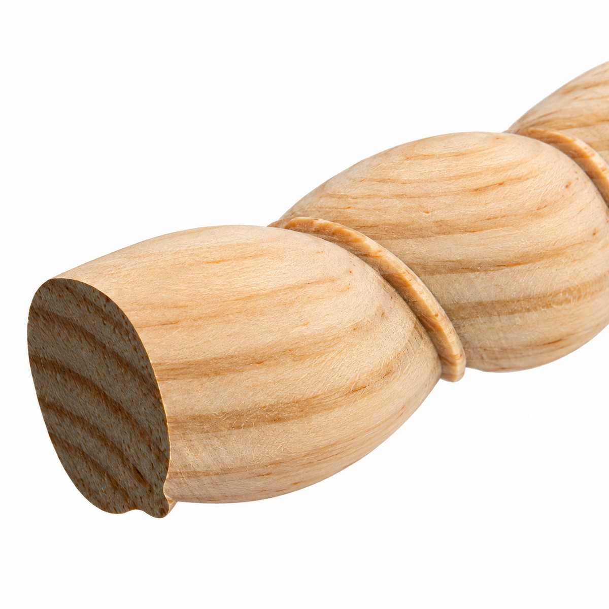Kit 4 Bastones Trenzados T-11 de Madera | 55 cm c/u | Pino Natural para Proyectos DIY