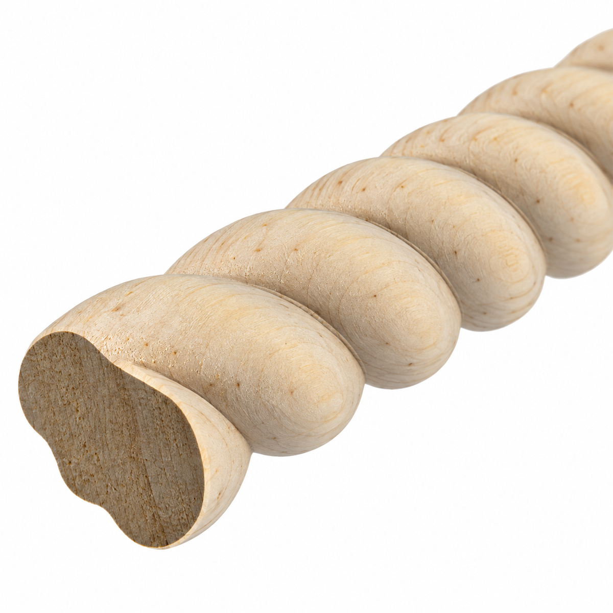 Kit 4 Bastones Trenzados T-09 de Madera | 55 cm c/u | Pino Natural para Proyectos DIY