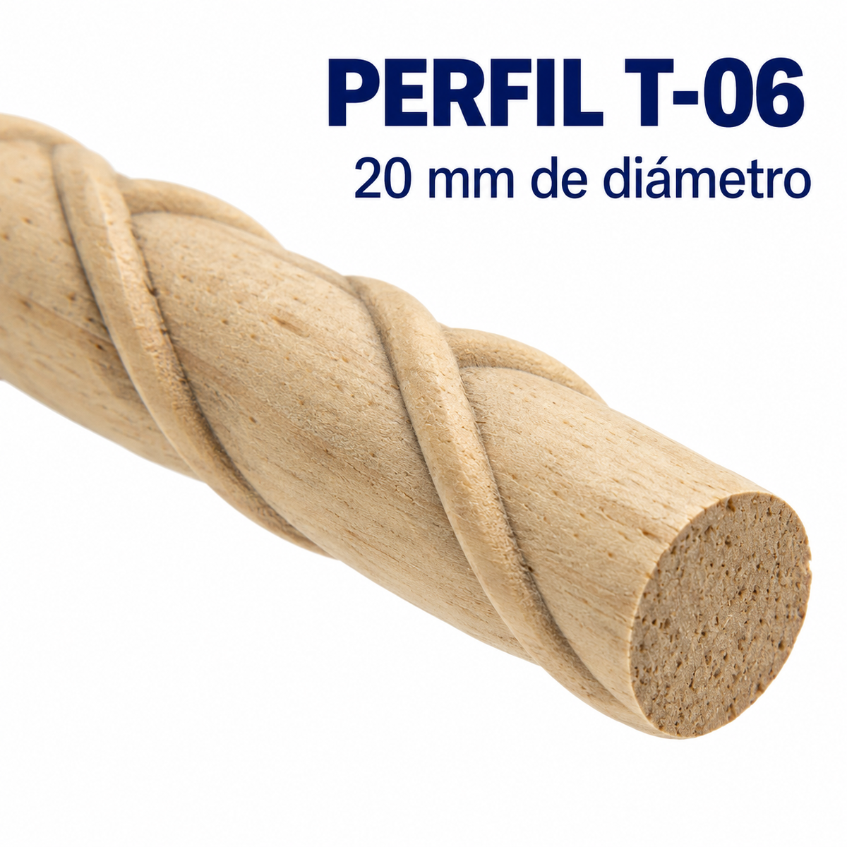 Kit 4 Bastones Trenzados T-06 de Madera | 55 cm c/u | Pino Natural para Proyectos DIY