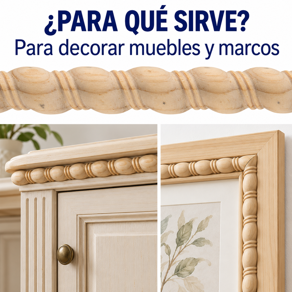Kit 4 Bastones Trenzados T-04 de Madera | 55 cm c/u | Pino Natural para Proyectos DIY