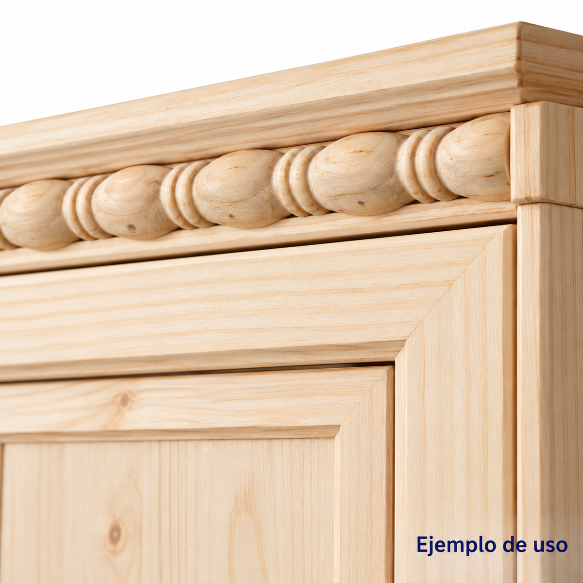 Kit 4 Bastones Trenzados T-04 de Madera | 55 cm c/u | Pino Natural para Proyectos DIY
