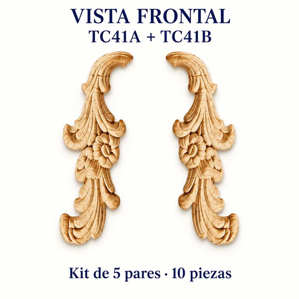 Kit de 5 pares de aplicaciones decorativas TC41