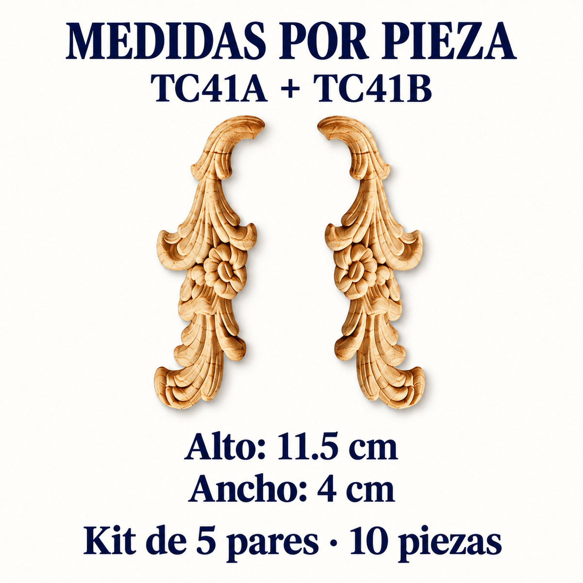 Kit de 5 pares de aplicaciones decorativas TC41