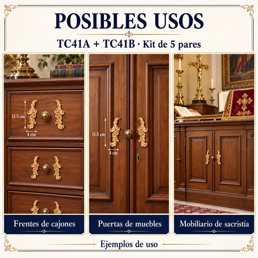 Kit de 5 pares de aplicaciones decorativas TC41