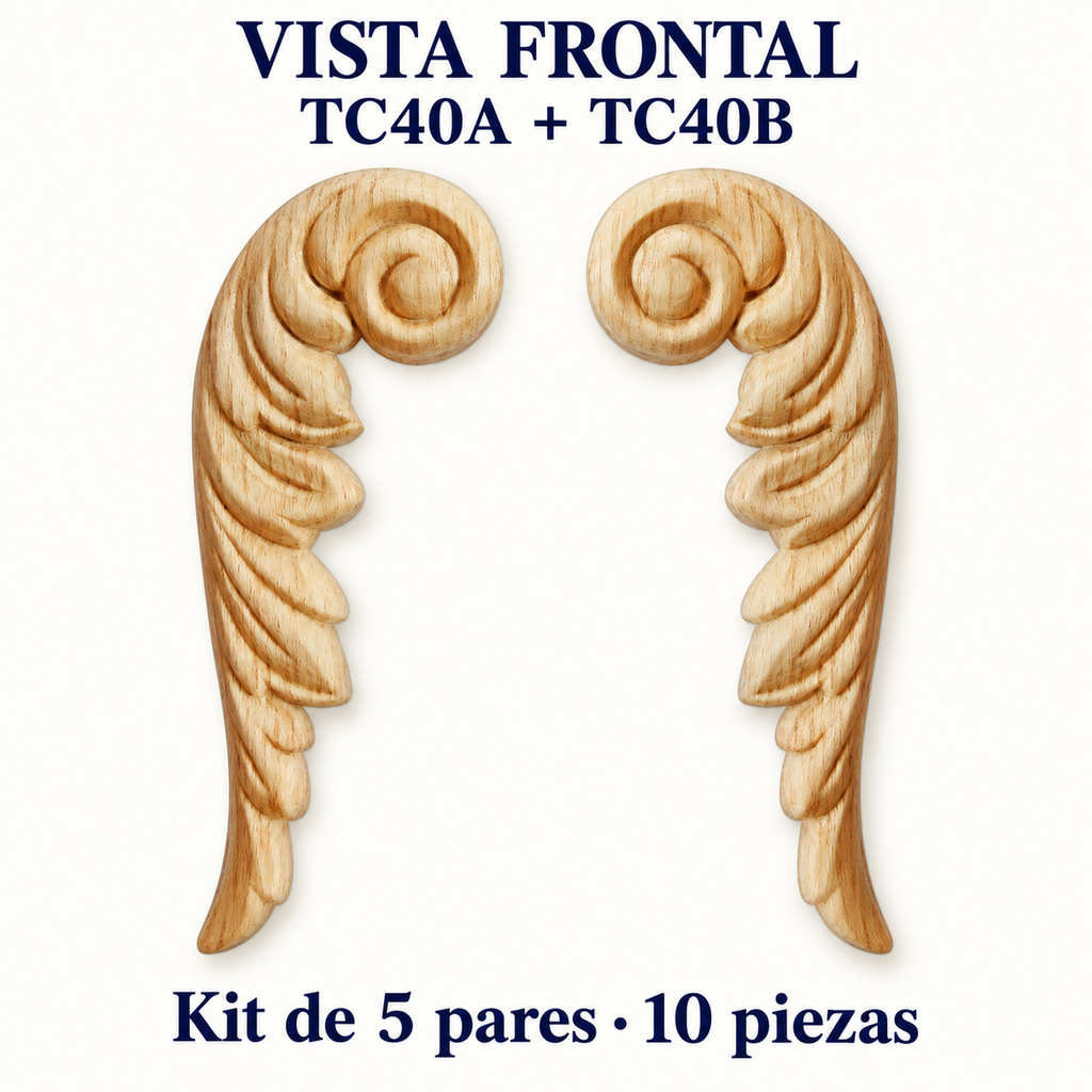 Kit de 5 pares de aplicaciones decorativas TC40