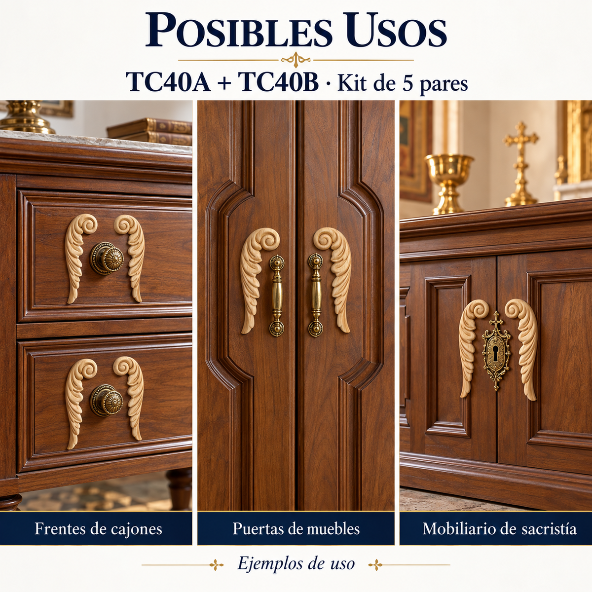 Kit de 5 pares de aplicaciones decorativas TC40