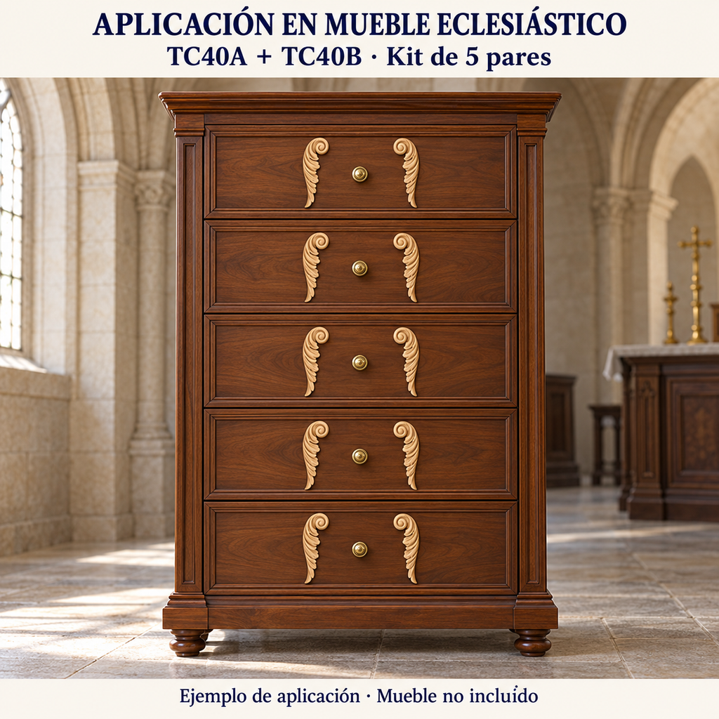 Kit de 5 pares de aplicaciones decorativas TC40