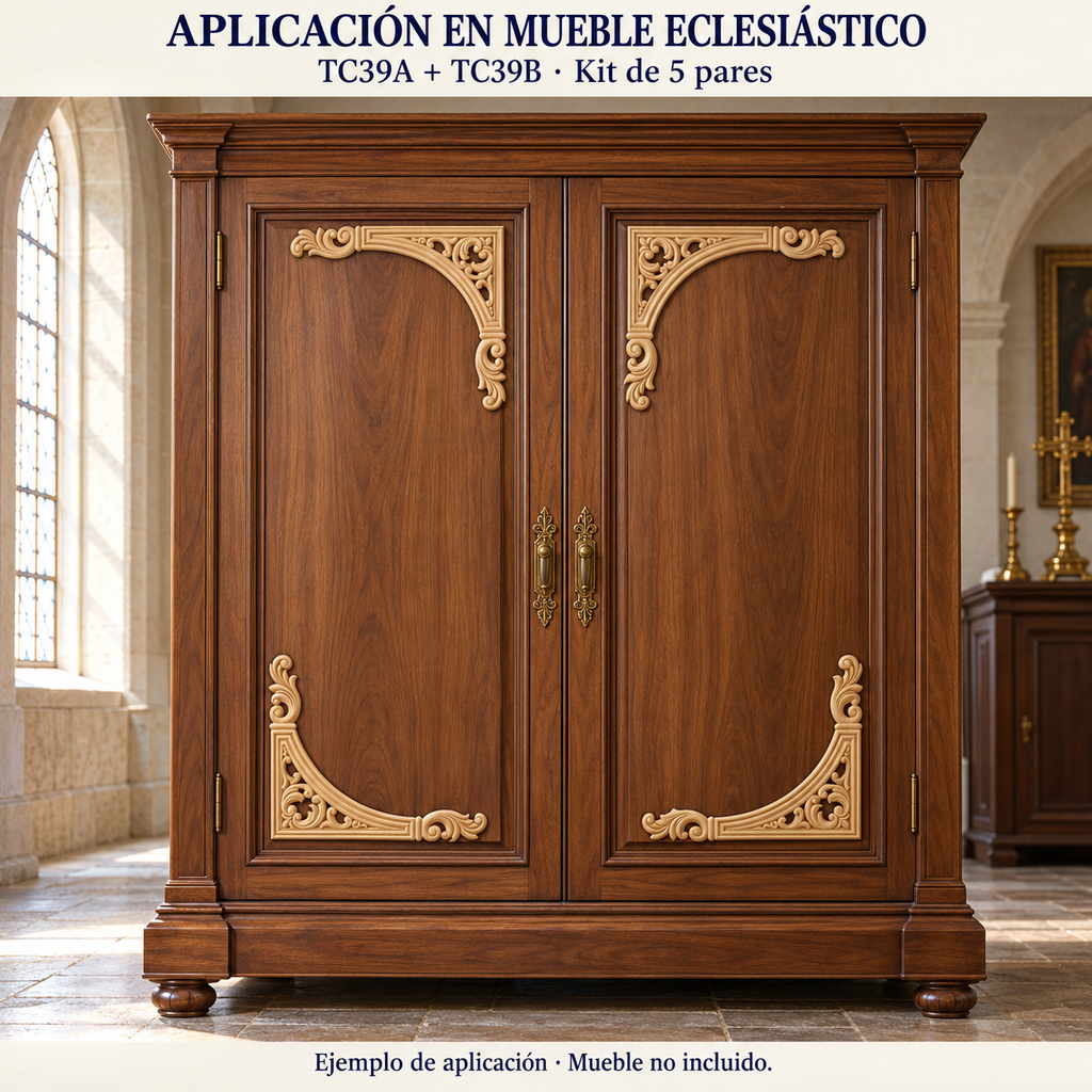 Kit de 5 pares de aplicaciones decorativas TC39