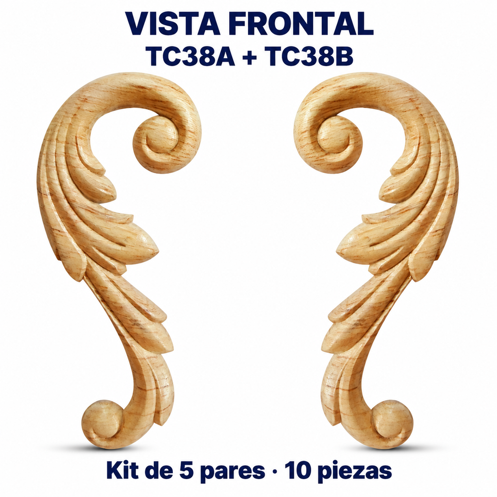 Kit de 5 pares de aplicaciones decorativas TC38
