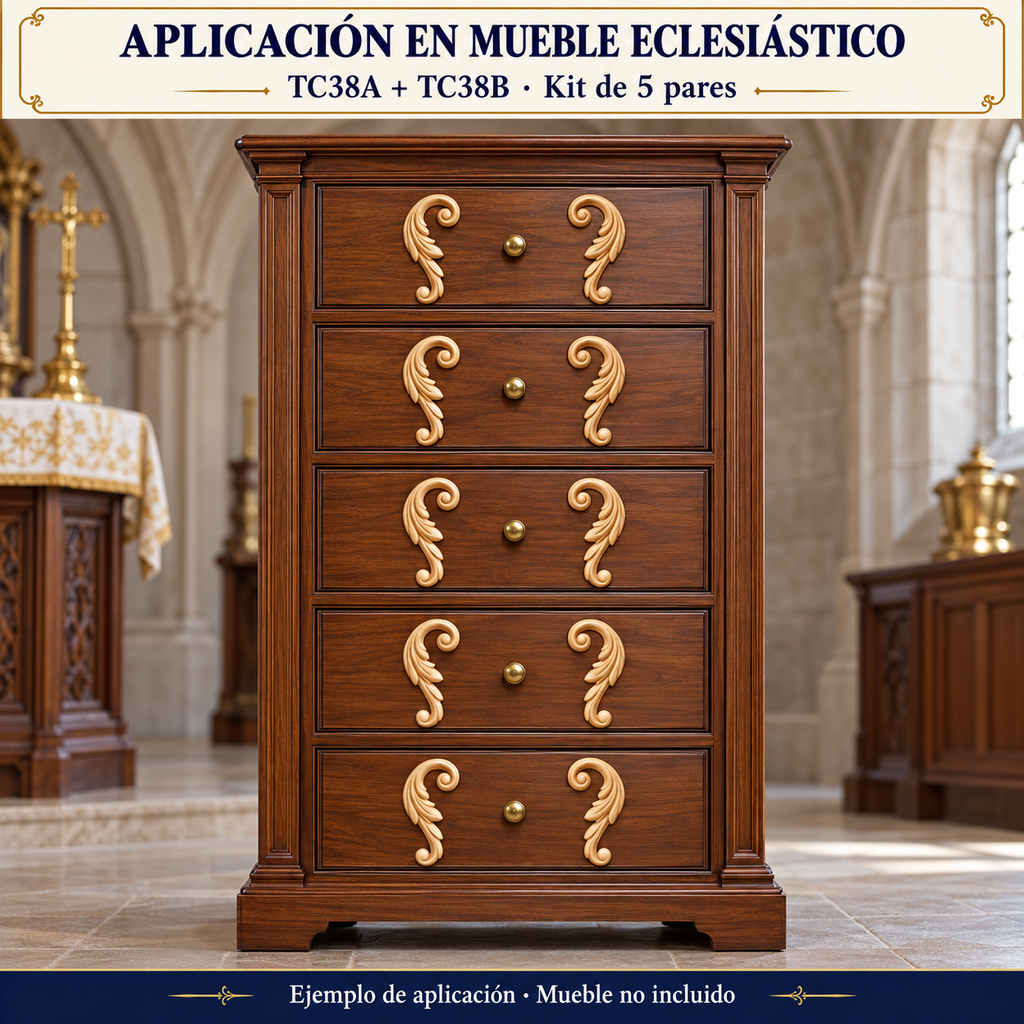Kit de 5 pares de aplicaciones decorativas TC38