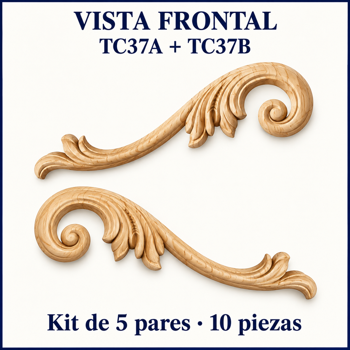 Kit de 5 pares de aplicaciones decorativas TC37