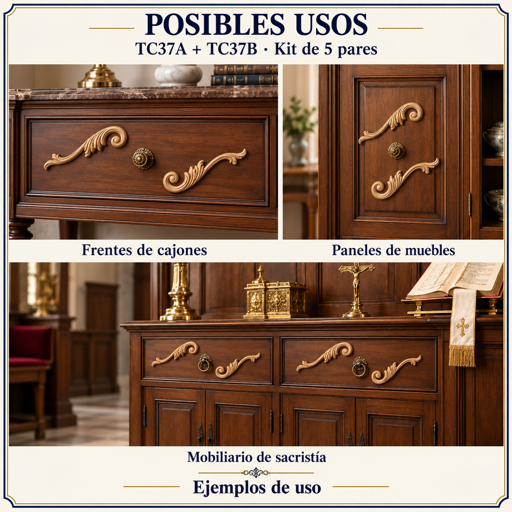 Kit de 5 pares de aplicaciones decorativas TC37