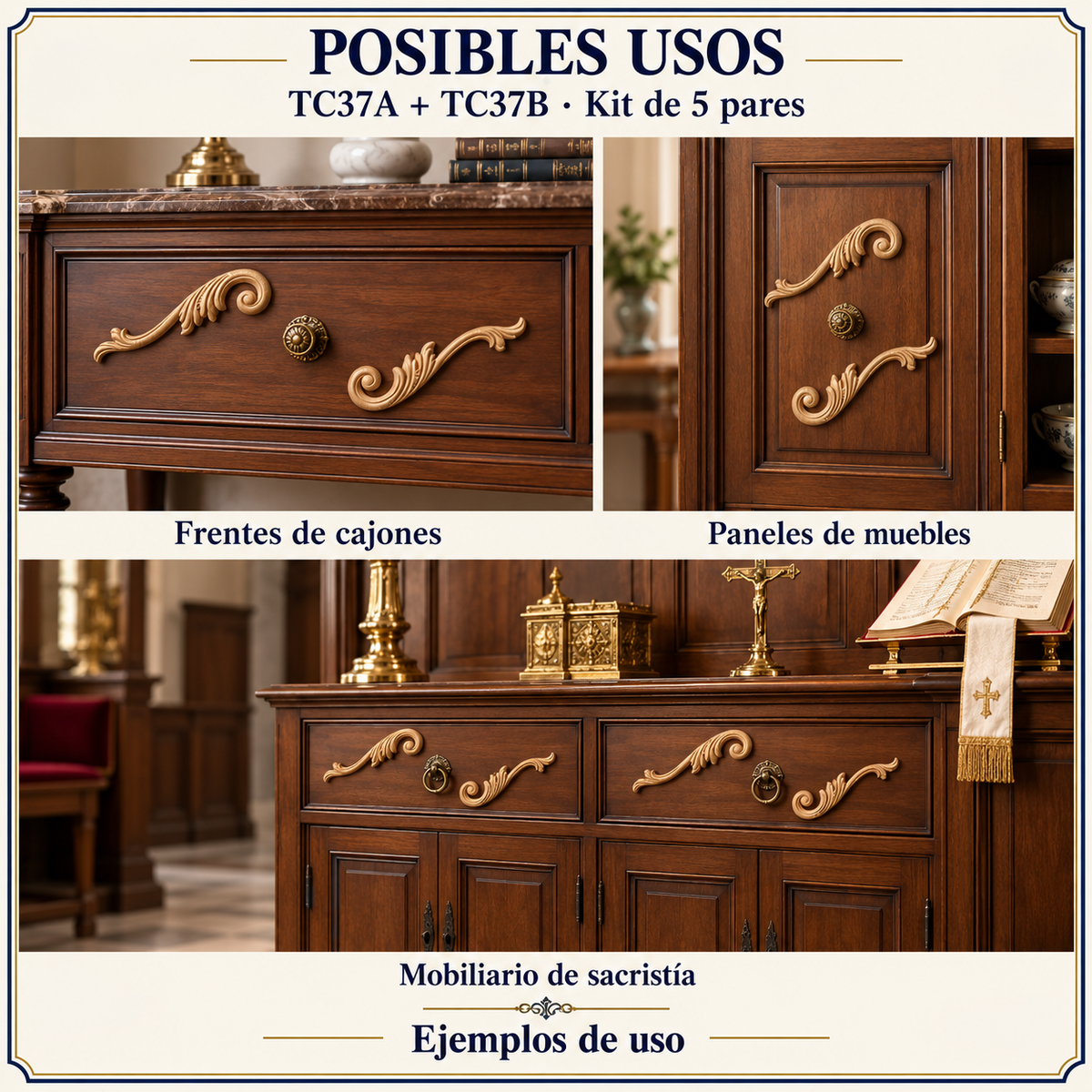 Kit de 5 pares de aplicaciones decorativas TC37
