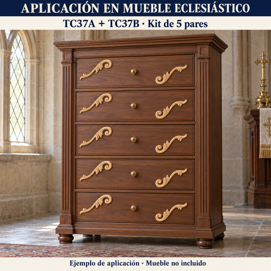Kit de 5 pares de aplicaciones decorativas TC37
