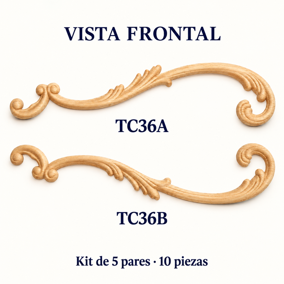 Kit de 5 pares de aplicaciones decorativas TC36