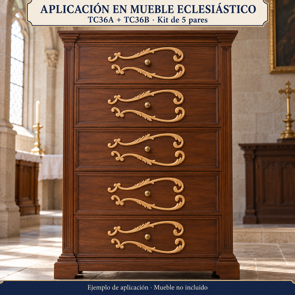 Kit de 5 pares de aplicaciones decorativas TC36