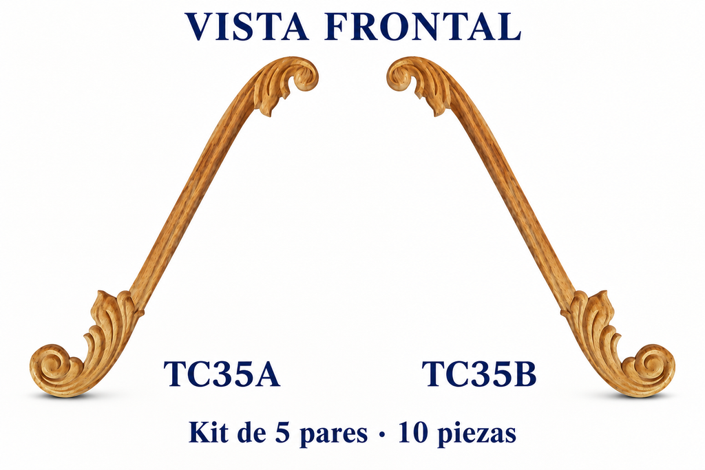 Kit de 5 pares de aplicaciones decorativas TC35