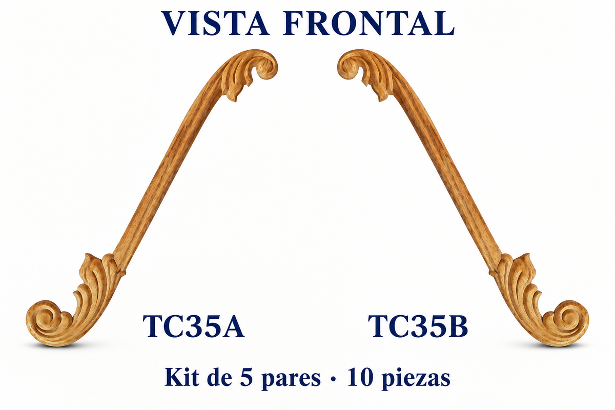 Kit de 5 pares de aplicaciones decorativas TC35