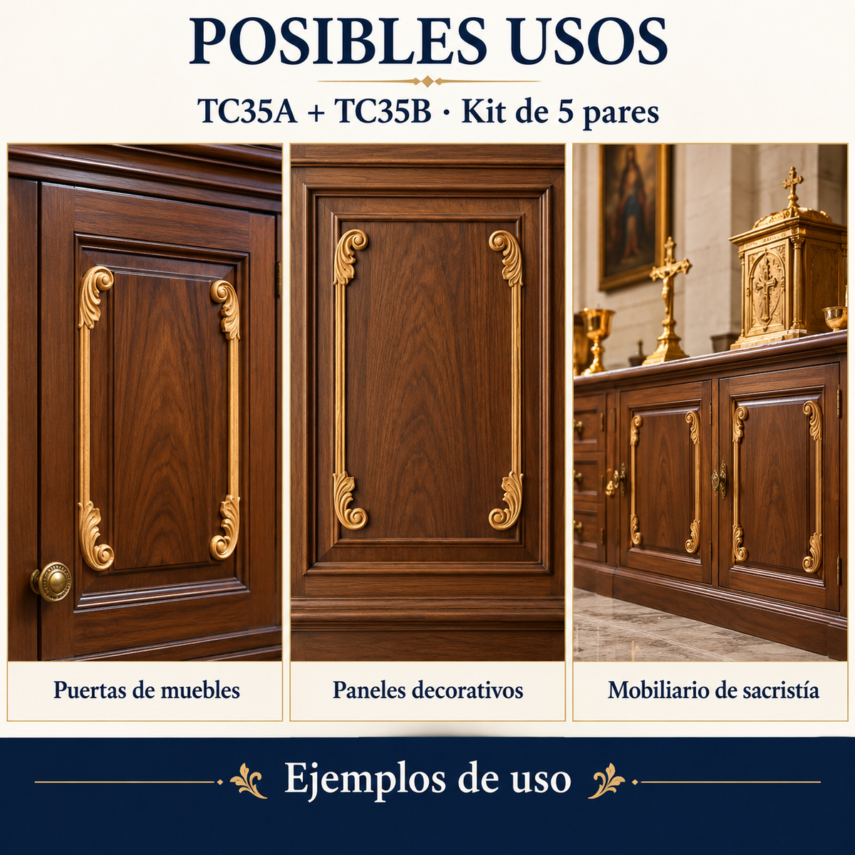 Kit de 5 pares de aplicaciones decorativas TC35