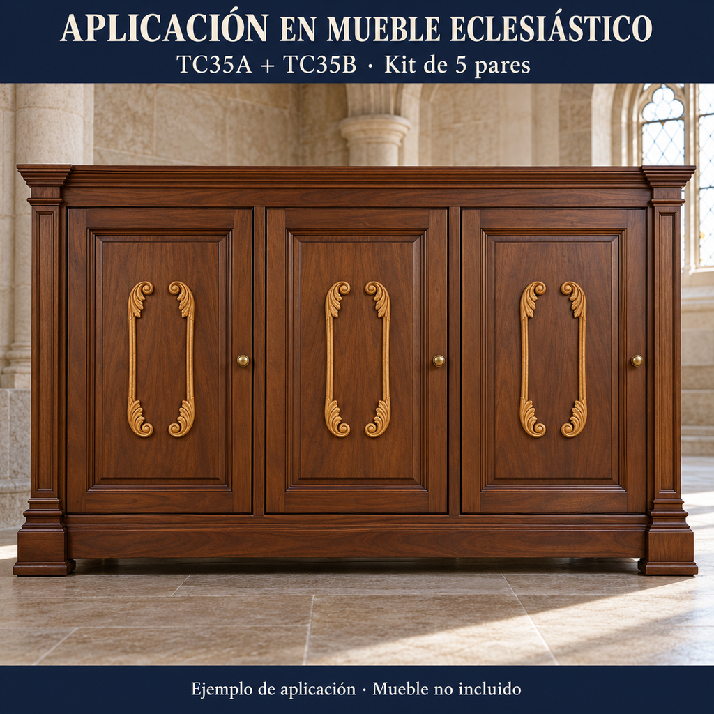 Kit de 5 pares de aplicaciones decorativas TC35