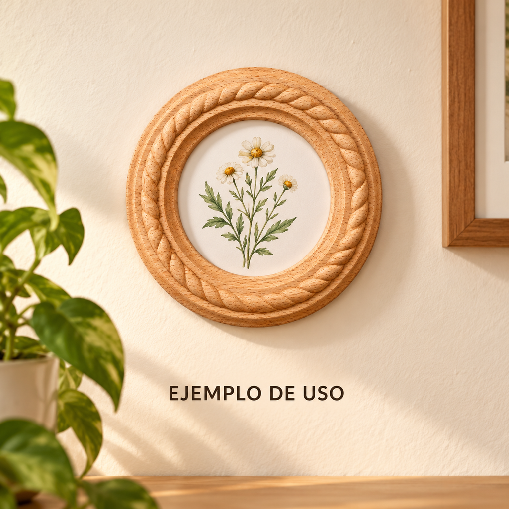 Kit de 10 Aros Decorativos Chicos en Madera Natural