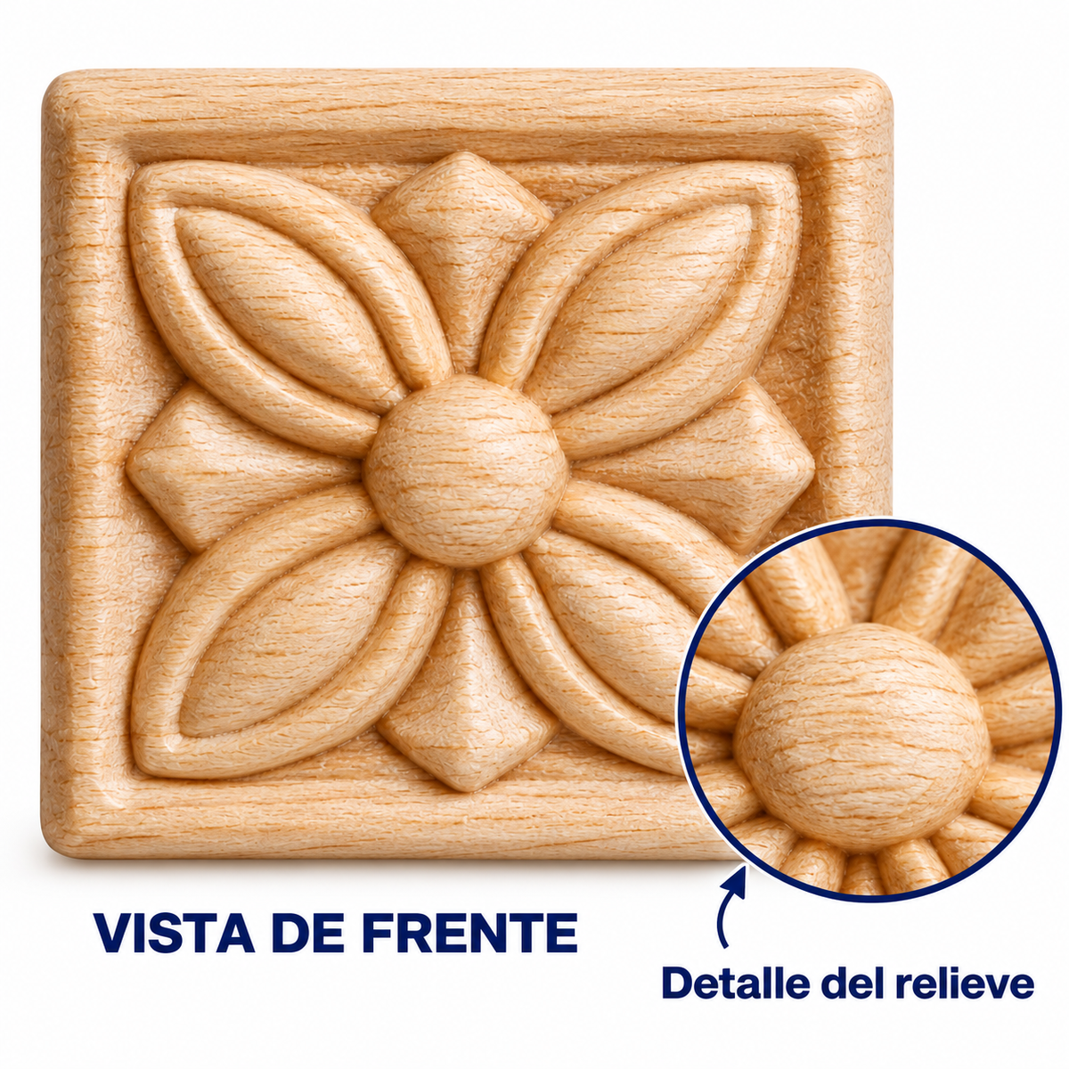 Kit de 20 Detalles Ornamentales TC57 en Madera Natural