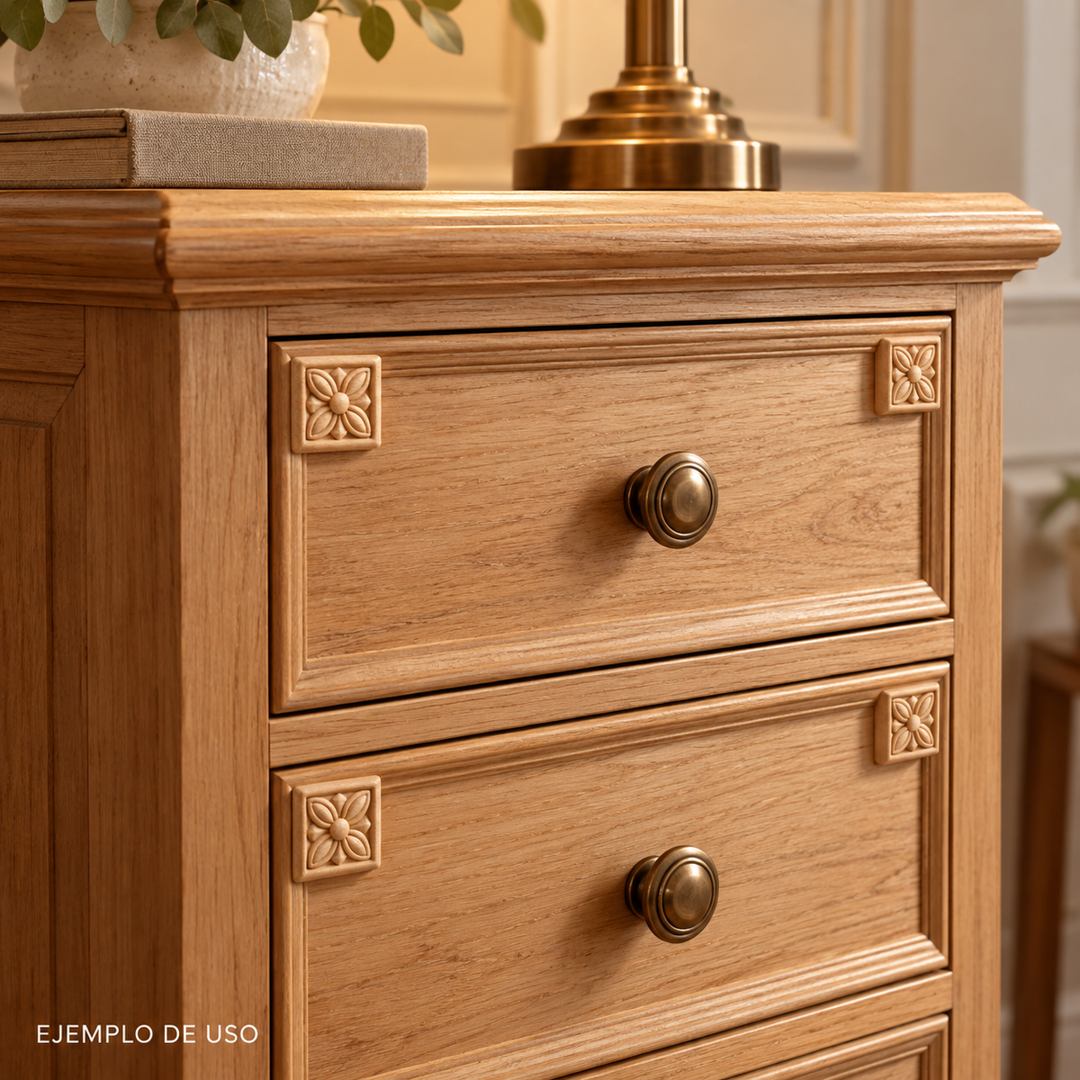 Kit de 20 Detalles Ornamentales TC57 en Madera Natural