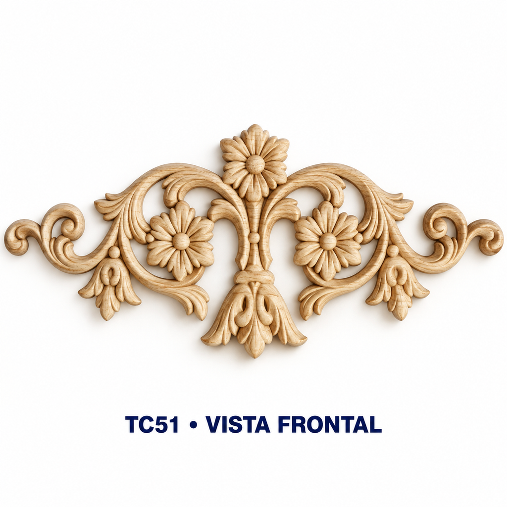 Kit de 2 Aplicaciones Decorativas de Madera modelo TC51