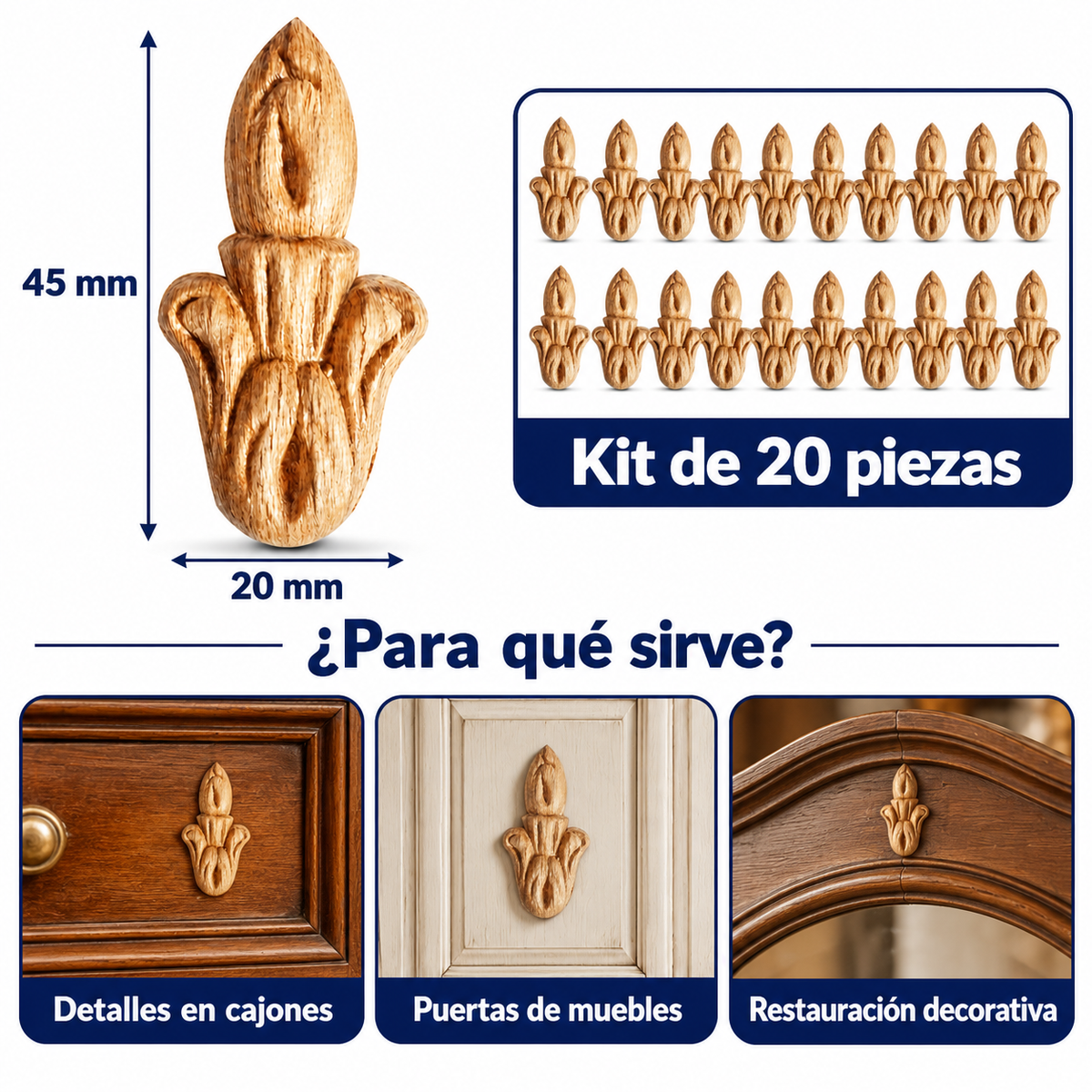Kit de 20 Aplicaciones Decorativas TC25