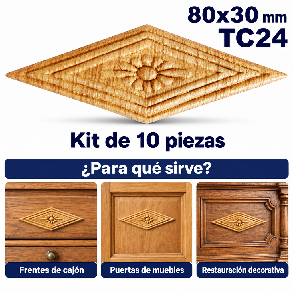 Kit de 10 Aplicaciones Decorativas TC24