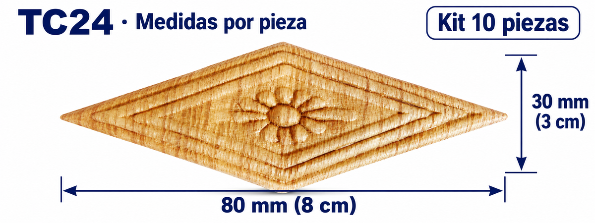 Kit de 10 Aplicaciones Decorativas TC24