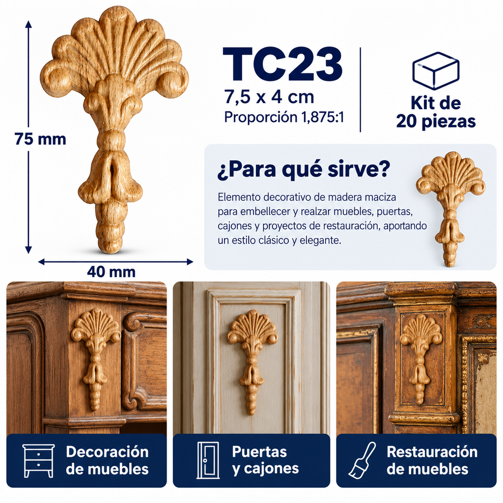 Kit de 20 Aplicaciones Decorativas TC23