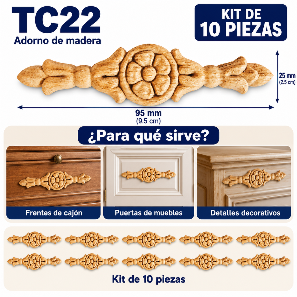 Kit de 10 Aplicaciones Decorativas TC22