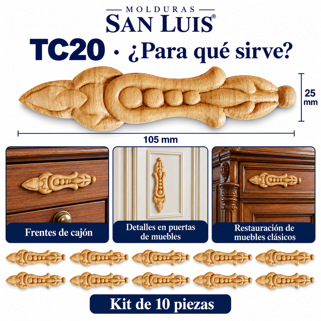 Kit de 10 Aplicaciones Decorativas TC20