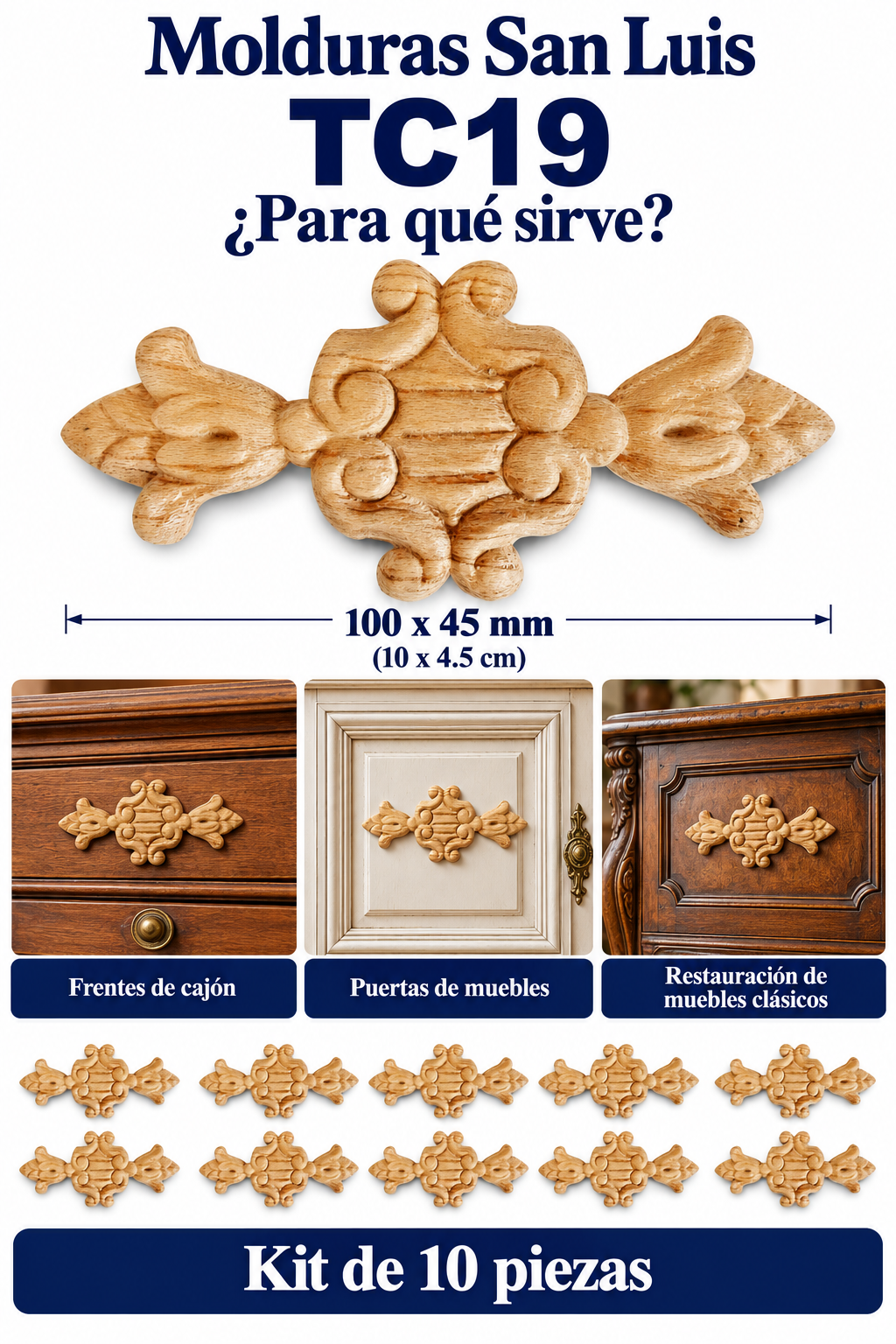Kit de 10 Aplicaciones Decorativas TC19