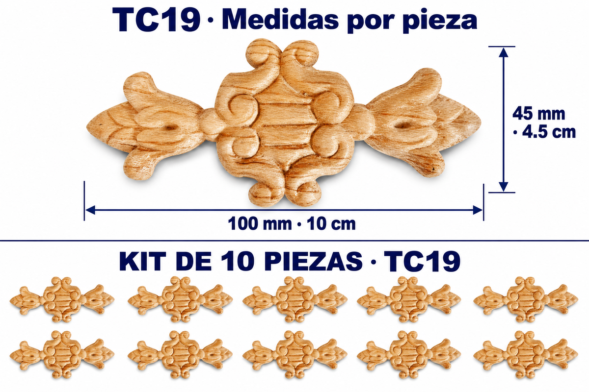 Kit de 10 Aplicaciones Decorativas TC19