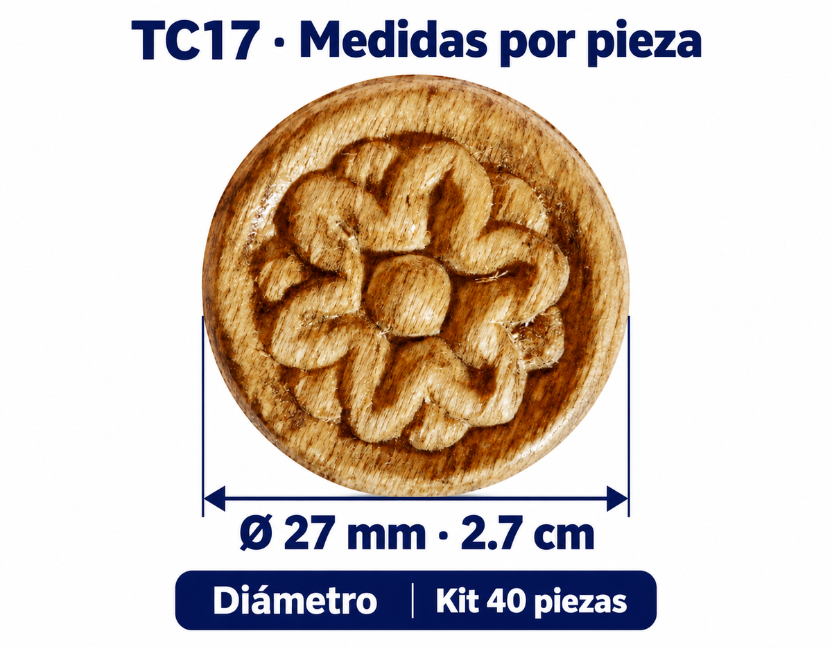 Kit de 40 Aplicaciones Decorativas TC17