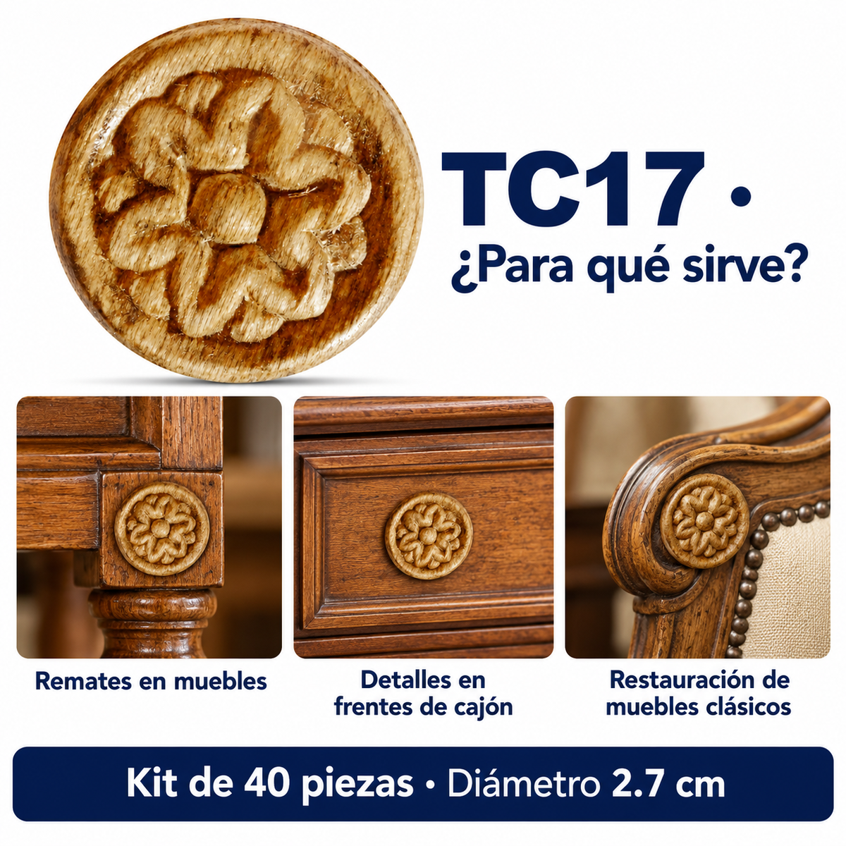 Kit de 40 Aplicaciones Decorativas TC17