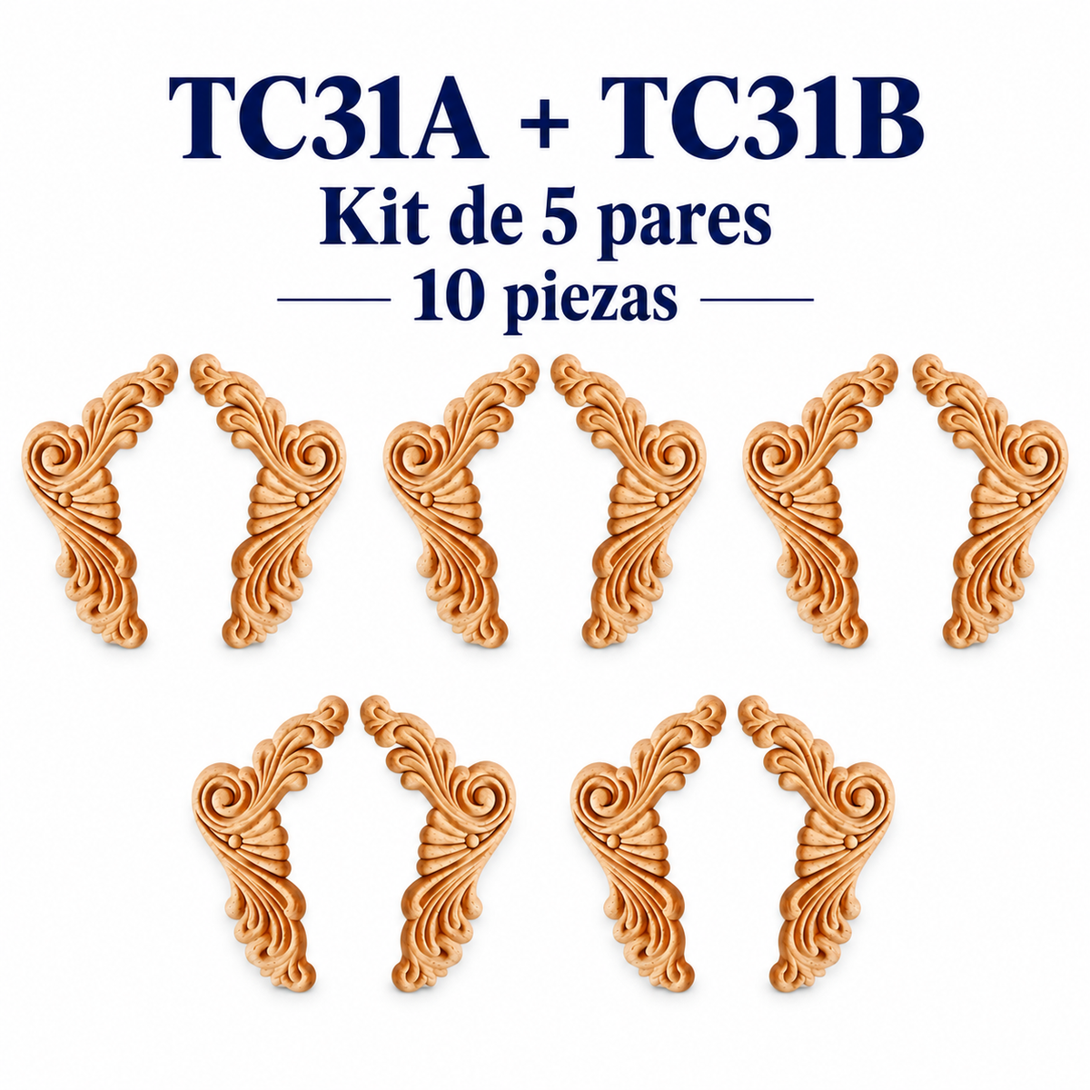 Kit de 5 pares de aplicaciones decorativas TC31