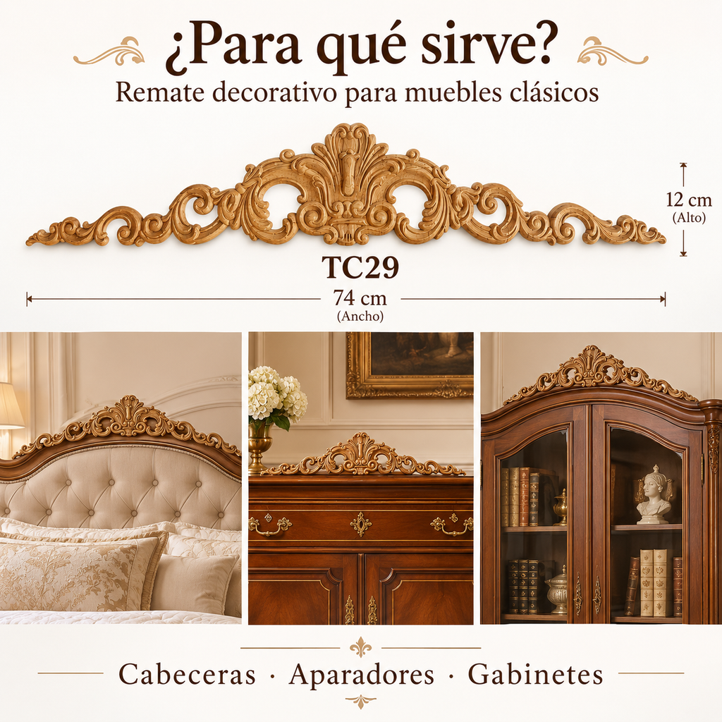 Aplicación decorativa de madera TC29