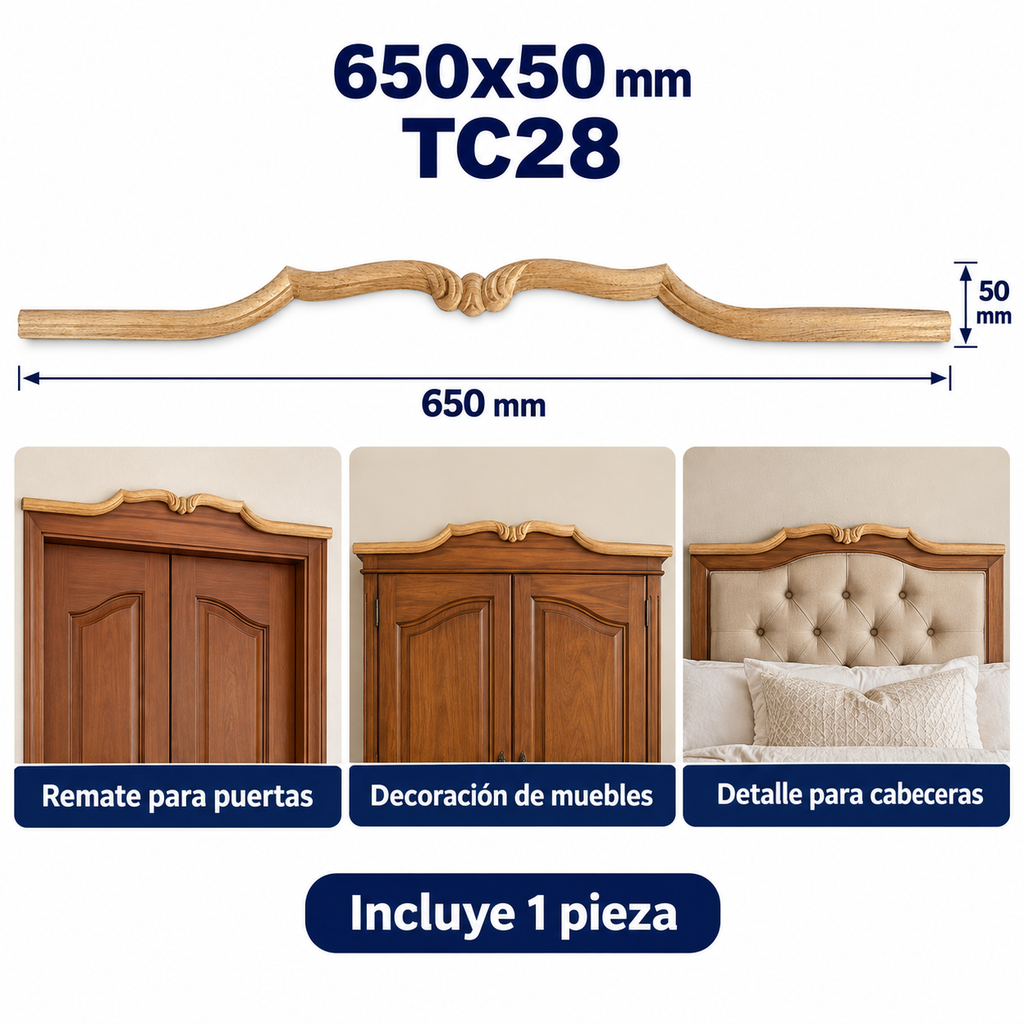 Aplicación decorativa de madera TC28